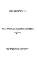 Cover for Policy, process, and outcome in government