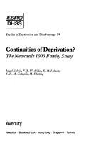 Cover for Continuities of Deprivation?