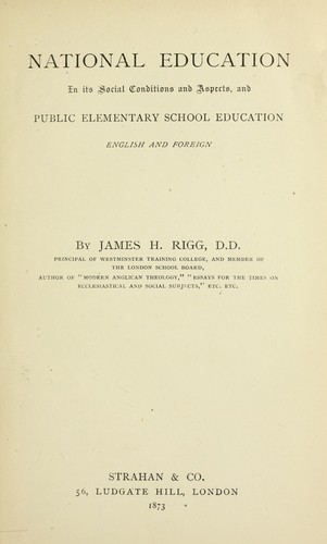 Cover for National education in its social conditions and aspects, and public elementary school education