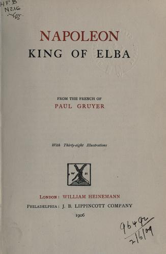 Cover for Napoleon, King of Elba.