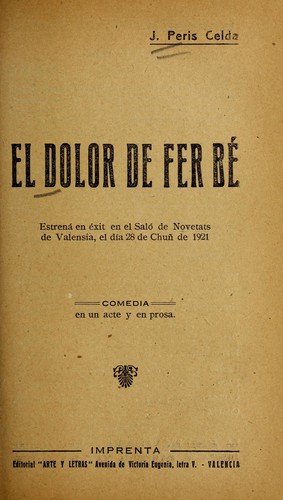 Cover for El dolor de fer bé