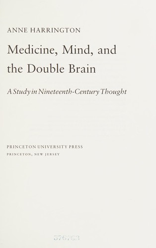 Cover for Medicine, mind, and the double brain