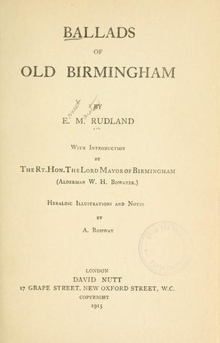Cover for Ballads of old Birmingham
