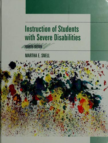 Cover for Instruction of students with severe disabilities