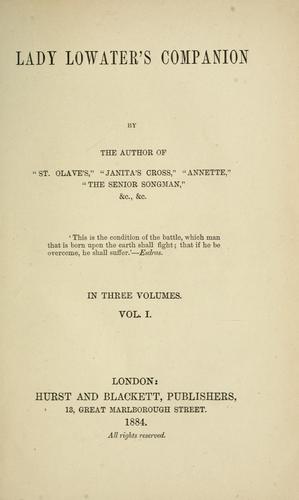 Cover for Lady Lowater's companion