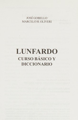 Cover for Lunfardo