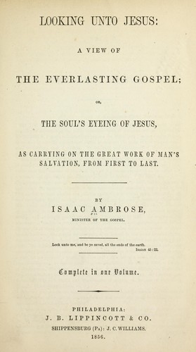 Cover for Looking unto Jesus