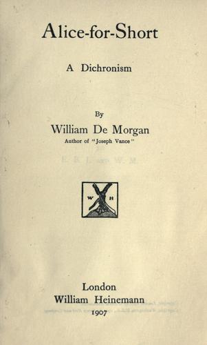 Cover for Alice-for-short
