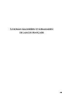Cover for Le roman maghrébin et subsaharien de langue française