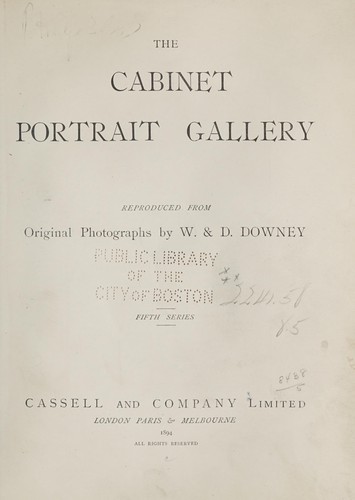 Cover for The cabinet portrait gallery