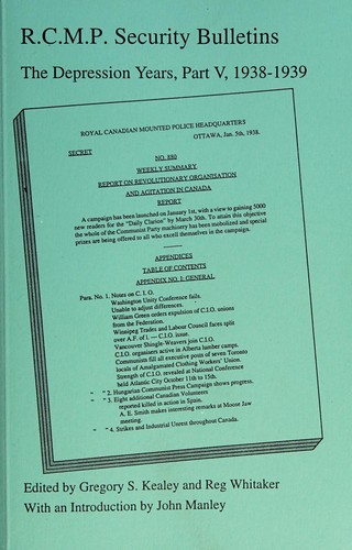 Cover for R.C.M.P. security bulletins