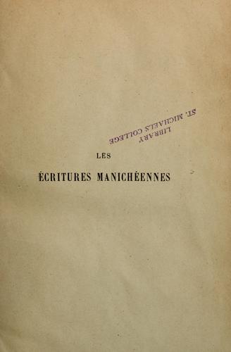 Cover for Les écritures manichéennes
