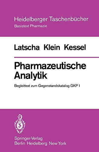 Cover for Pharmazeutische Analytik