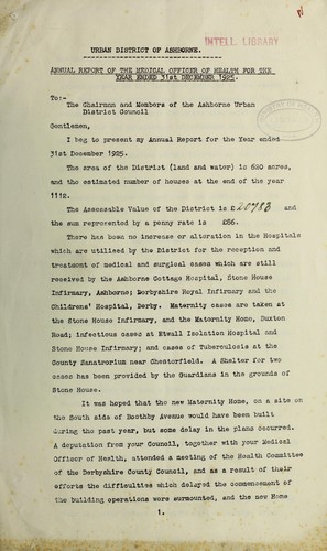 Cover for [Report 1925]
