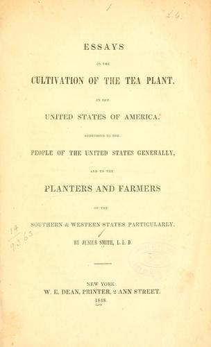Cover for Essays on the cultivation of the tea plant