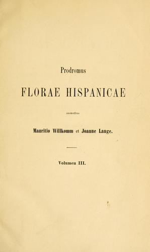 Cover for Prodromus florae hispanicae