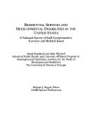 Cover for Residential services and developmental disabilities in the United States