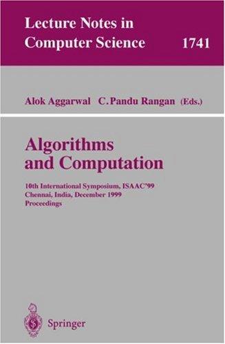Cover for Algorithms and computation