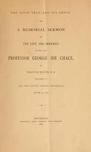 Cover for The good tree and its fruit