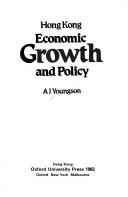 Cover for Hong Kong, economic growth and policy