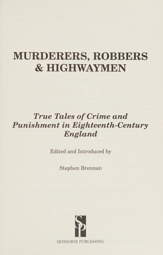 Cover for Murderers, Robbers, and Highwaymen