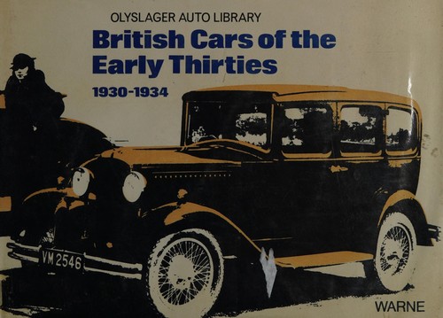 Cover for British cars of the early thirties, 1930-1934.