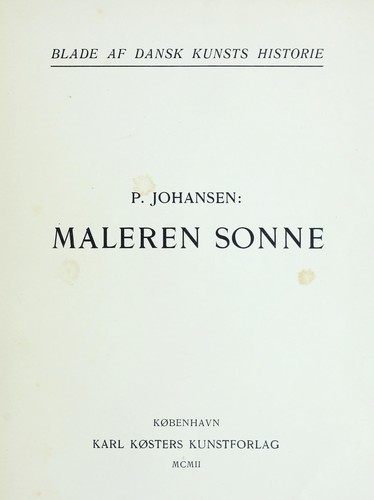 Cover for Maleren Sonne