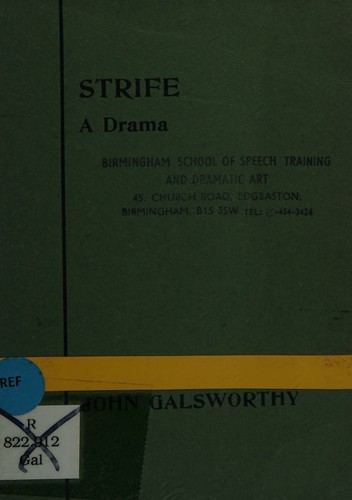 Cover for Strife; a drama in three acts