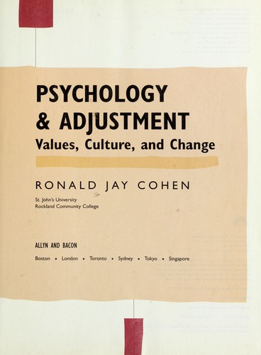 Cover for Psychology and Adjustment