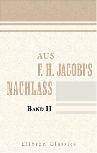 Cover for Aus F. H. Jacobi\'s Nachlass