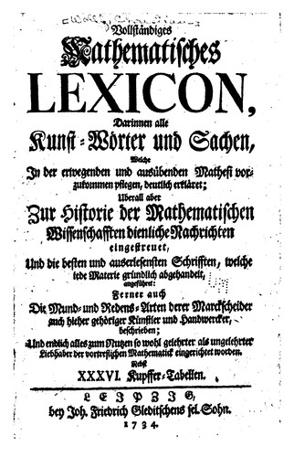 Cover for Vollständiges mathematisches Lexicon: Darinnen alle Kunst-wörter und Sachen, welche in der ...