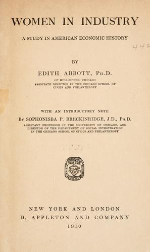 Cover for Women in industry