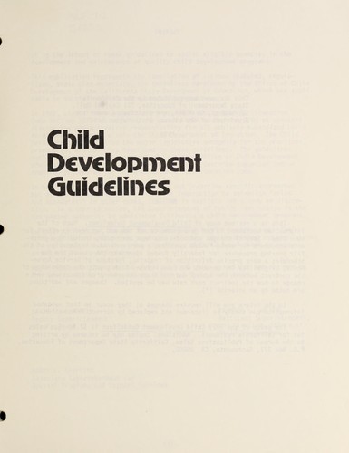 Cover for Child development guidelines