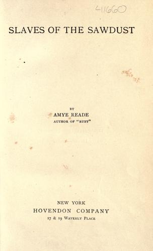 Cover for Slaves of the sawdust [a story]