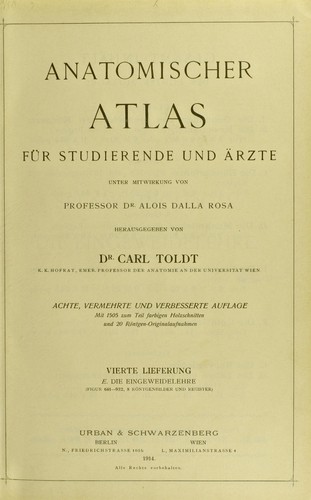 Cover for Anatomischer Atlas