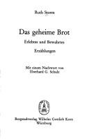 Cover for Das geheime Brot