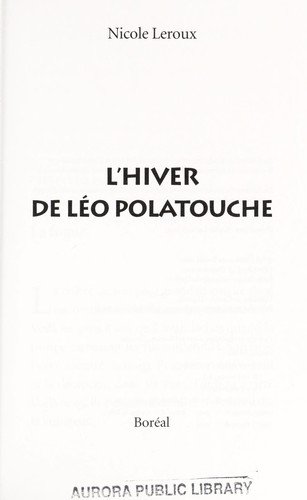 Cover for L' hiver de Léo Polatouche