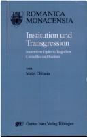 Cover for Institution und Transgression