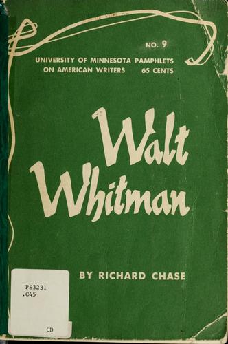 Cover for Walt Whitman.