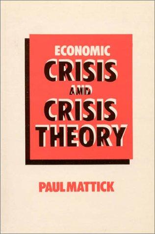 Cover for Economic crisis and crisis theory