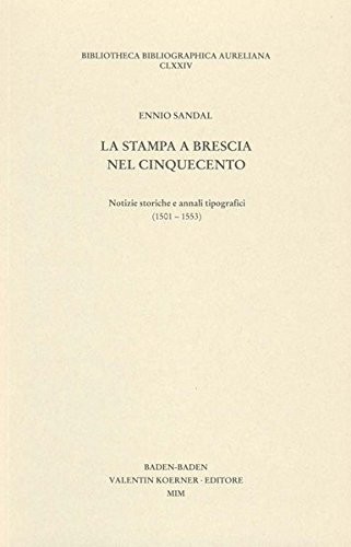 Cover for La stampa a Brescia nel Cinquecento