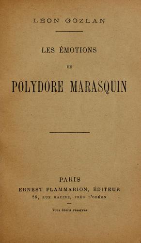Cover for Les émotions de Polydore Marasquin