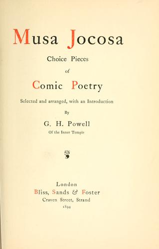 Cover for Musa jocosa