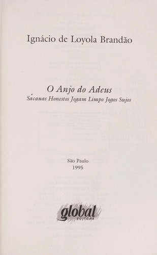 Cover for O  anjo do adeus