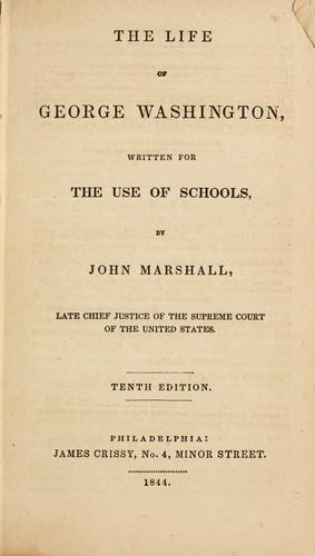 Cover for The life of George Washington, written for the use of schools