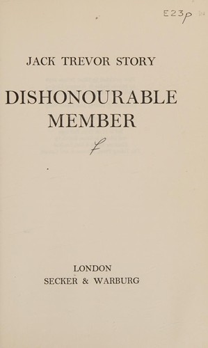 Cover for Dishonourable member.