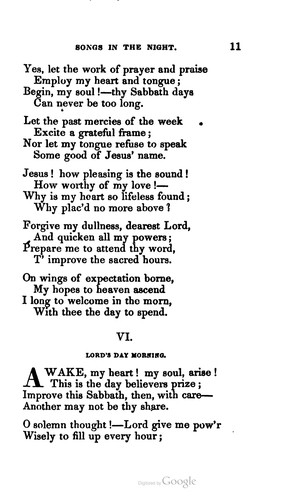 Cover for Songs in the night
