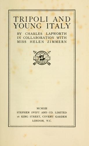 Cover for Tripoli and young Italy