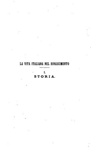 Cover for La vita italiana nel rinascimento