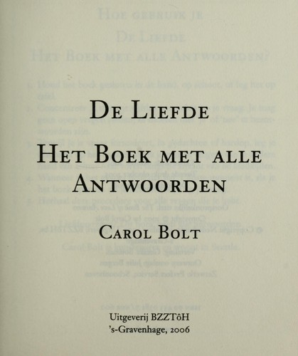 Cover for De liefde